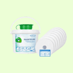 Kombi-Paket aus 8 Vliesrollen 90 Blatt bümedes + 1 Spendereimer, Desinfektions-Wipes, Desi-Wipes, Clean Wipes zum Tränken mit Desinfektionsmittel – Bild 5