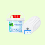 Kombi-Paket aus 8 Vliesrollen 90 Blatt bümedes + 1 Spendereimer, Desinfektions-Wipes, Desi-Wipes, Clean Wipes zum Tränken mit Desinfektionsmittel – Bild 3